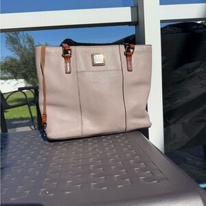 Dooney & Bourke Taupe Leather Tote Bag